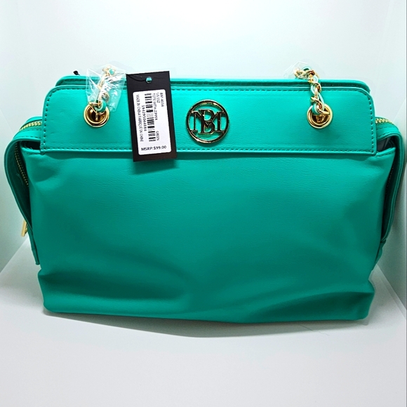 Badgley Mischka Teal Shoulder Bag NWT - Picture 1 of 5